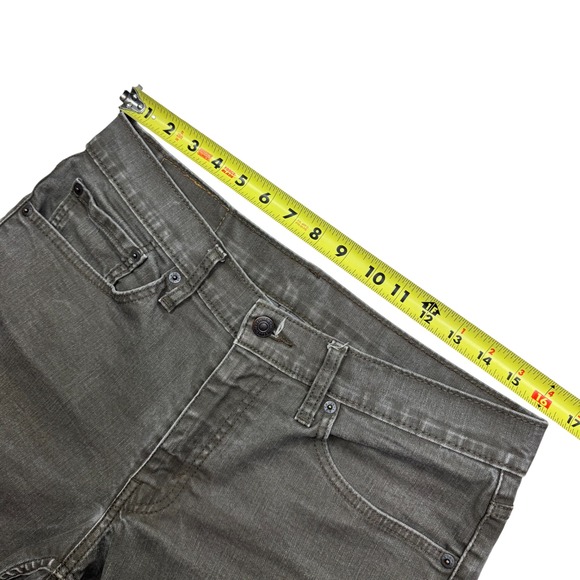 Levis 511 Jeans Mens 33x32 Green/Gray Slim Dark Wash Mid Rise Stretch Denim - Picture 8 of 14